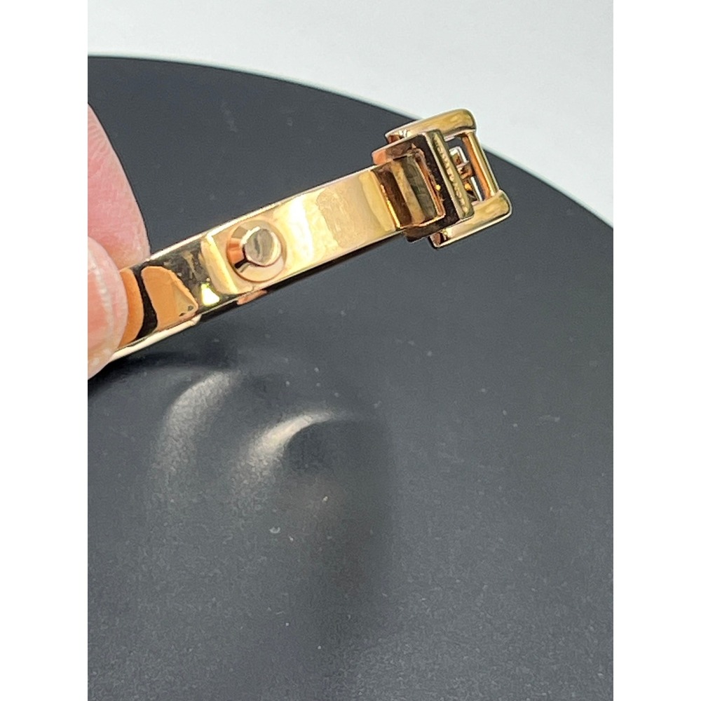 Michael Kors Designer Astor Rose Gold Buckle Closure Bangle Bracelet - Picture 13 of 16